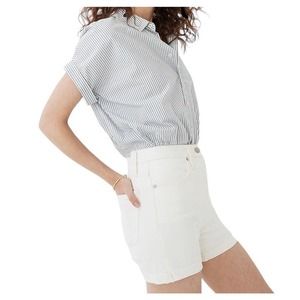 Madewell High-Rise‎ Denim Shorts in Tile White size 27